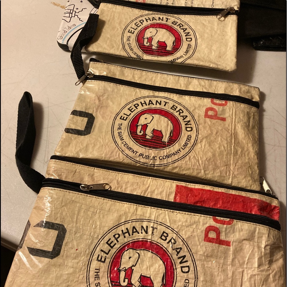 Recycling hand made purse
